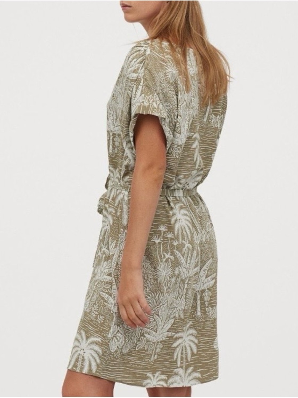 Desmond & Dempsey palm print dress, XL - Picture 2 of 7
